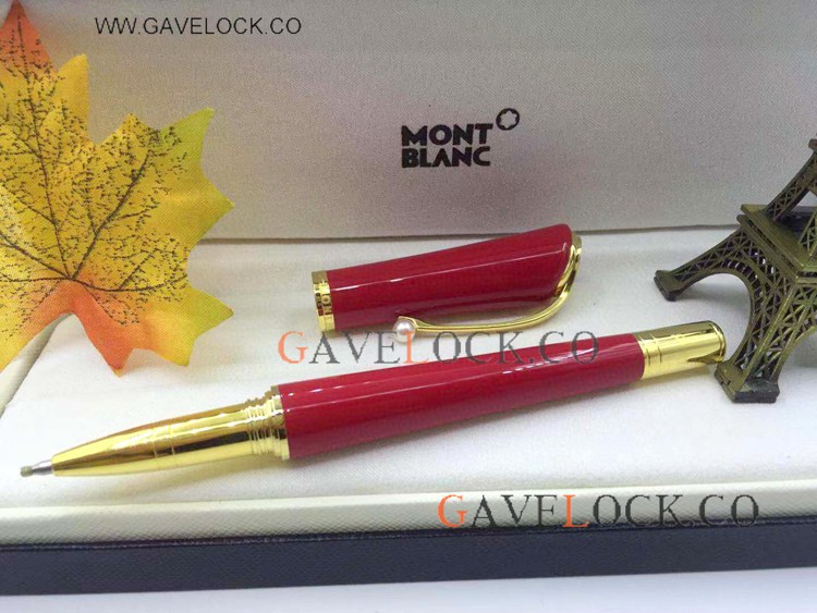 Copy Marilyn Monroe Mont Blanc Special Edition Pens / Red and Gold Rollerball Pen